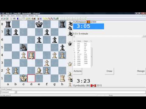 Blitz Chess Commentary - Gymbuddy(IM) - HJSimpson