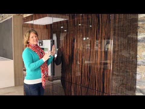 European Macassar Wood Pantry with Custom Serving Hutch