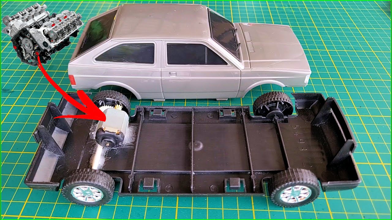 Golzinho de Controle Remoto! Dicas como Adaptar Motor na Miniatura de Gol Quadrado - Projeto GOL RC