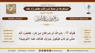 [3436/2124] التوجيه في حديث: "شراك أو شراكان من نار"
