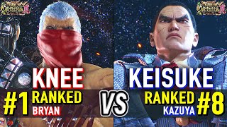 T8 🔥 KNEE (#1 Ranked Bryan) vs KEISUKE (#8 Ranked Kazuya) 🔥 Tekken 8 High Level Gameplay
