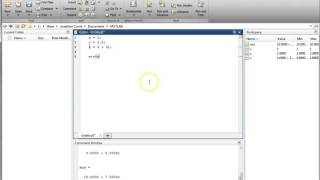MATLAB Introduction: Using the Editor