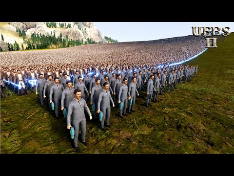 100 TESLA GUARD 100,000 LASER KNIGHTS vs 2,000,000 WEREWOLVES & ORCS | Battle Simulator 2 | UEBS 2