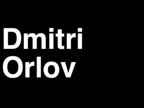 How to Pronounce Dmitri Orlov Washington Capitals NHL Hockey Player Runforthecube