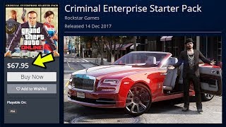 Grand Theft Auto V GTA: Criminal Enterprise Starter Pack (DLC) <span class="ext" style="background-color: #ffa500; color: #FFFFFF;">Rockstar Games Social Club</span> <span class="ext" style="background-color: #B0000F; color: #FFFFFF;">DLC</span> <span class="ext ext_digital">digital</span> video 1
