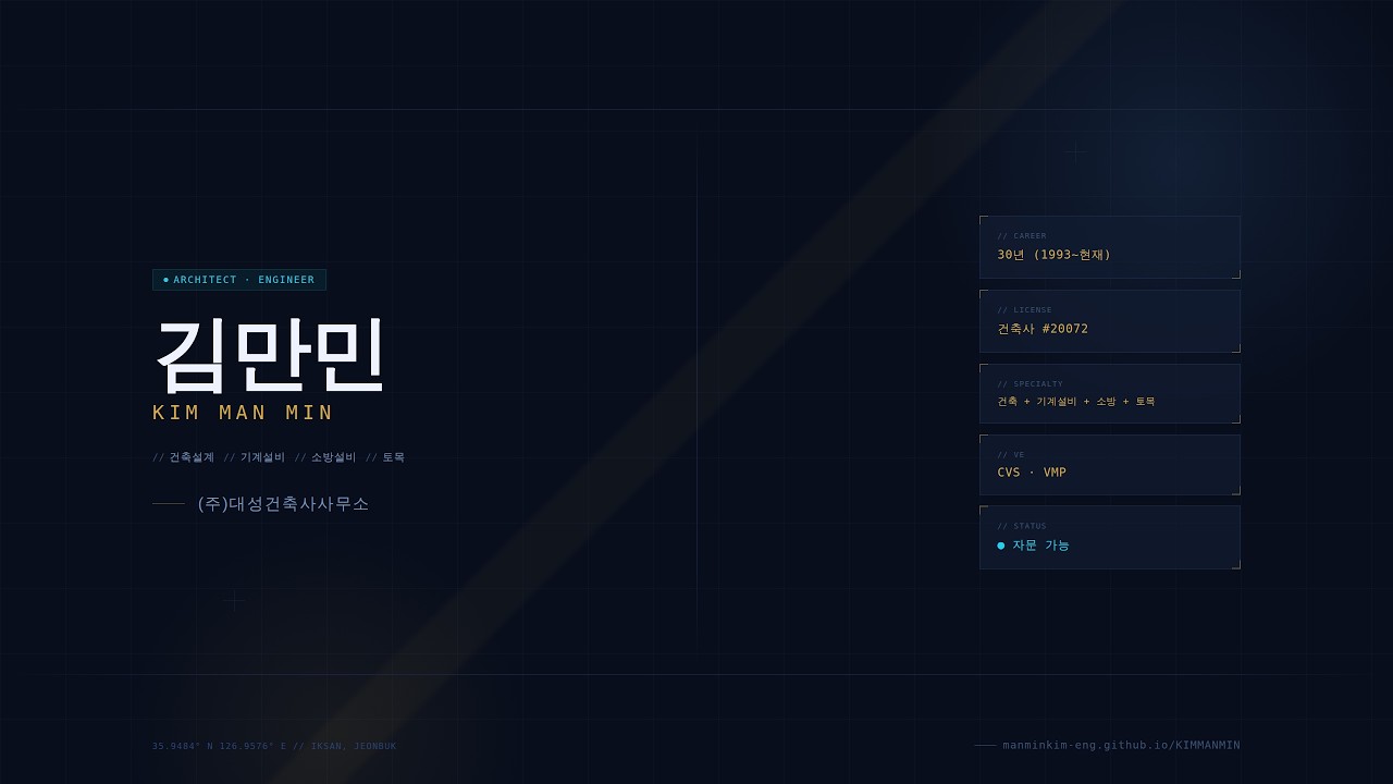 풀스택 아키텍트 김만민 건축사 기술 로드맵 페르소나 마스터클래스 썸네일