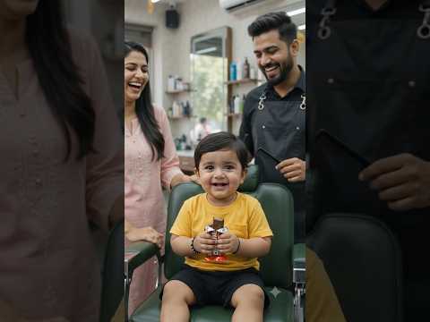 😂 पहले बाल कटवा लो, फिर चॉकलेट!🍫 |viral #funnybaby #baby #shorts #viralshorts