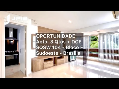 SQSW 104, Bloco F Sudoeste - Apartamento 3 qtos. 1 Ste, Reformado Lazer Completo