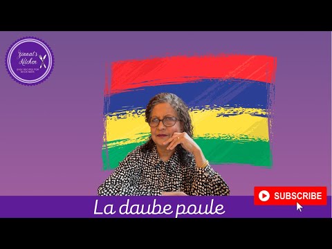 La daube poule a la sauce creole (chicken stew in creole sauce)