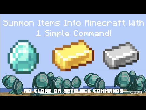 Summon items into Minecraft with 1 simple command item generators.