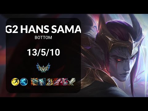 G2 Hans Sama Aphelios vs Varus BOTTOM - EUW1 CHALLENGER Patch 13.12