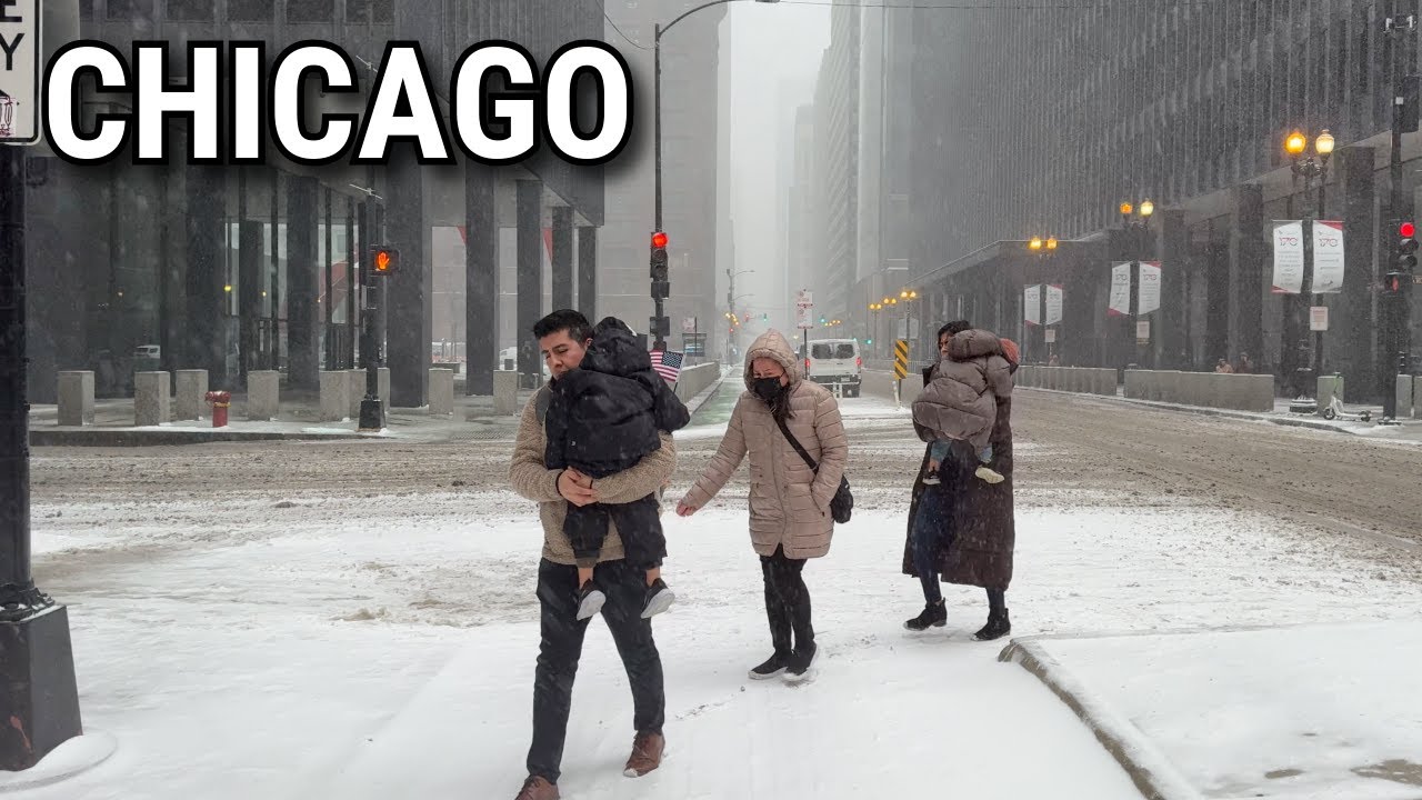 Snowstorm in Chicago Walk ❄️☃️ Downtown Snowfall on Wednesday | February 12, 2025 | 4K