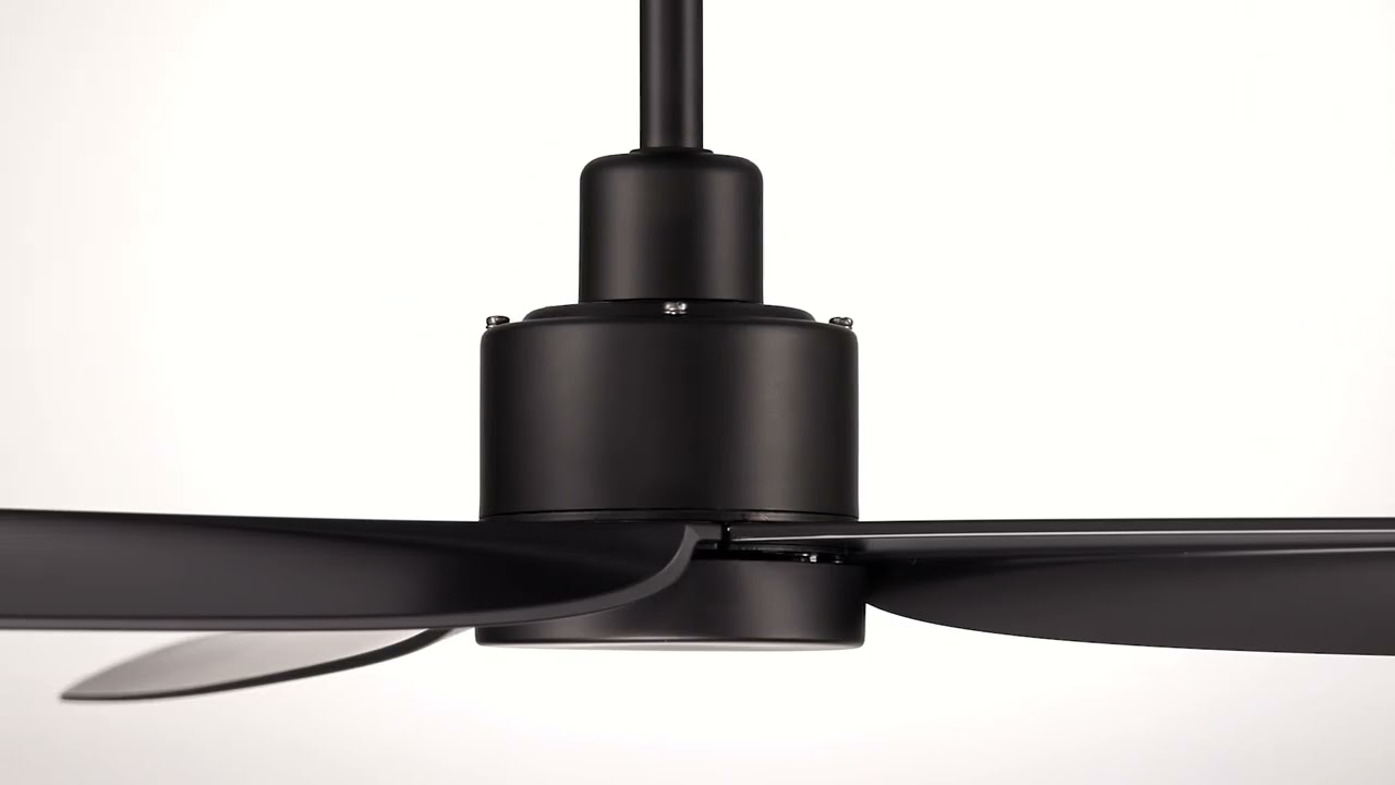Video 1 Watch A Video About the 60 Casa Vieja Sailplane Matte Black Damp Ceiling Fan with Remote