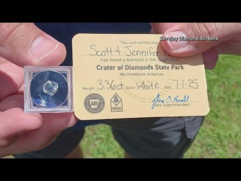 Florida couple finds 3.36-carat diamond at Arkansas state park