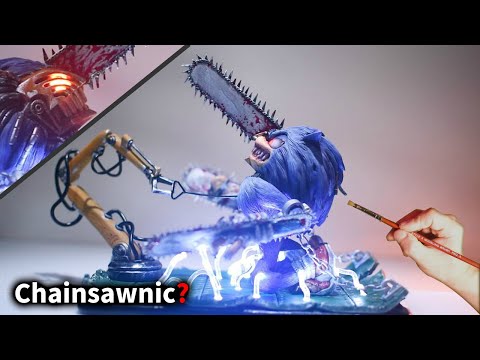 How to make Sonic ChainSaw Man Clay Diorama / new Sonic exe ?