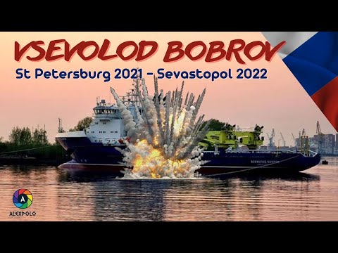 Vsevolod Bobrov Russian logistic ship ON FIRE in Odessa - Nave appoggio militare russa in fiamme