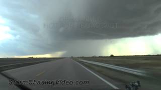 preview picture of video '10/14/2013 Dodge City, KS Landspout Tornado, Hail and Heavy rain B-Roll'