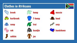Afrikaans Clothes Flashcard Videos
