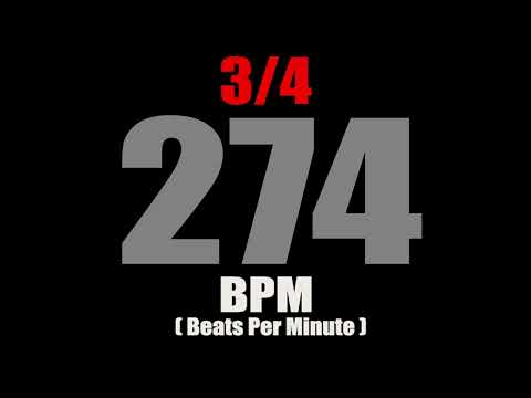 Metronome 274 BPM For Time Signature 3/4