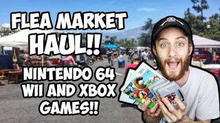 Retro Video Game Pickups - Flea Market Haul - Nintendo 64, Wii, Xbox Games And Much More!!
