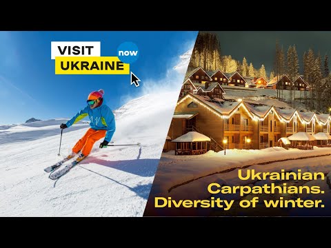 Ukrainian Carpathians. Diversity of winter.