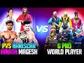 4 V Badge Youtubers VS 6 WORLD PLAYERS PVS HARISCAR MG HINATA Garena Free Fire
