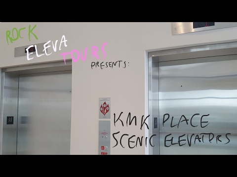 Epic Scenic ThyssenKrupp roped hydraulic elevators at KMK Place on Hebron Way, 60FPS