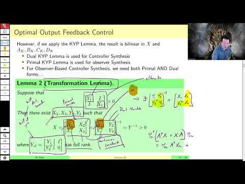 MAE509 (LMIs in Control): Lecture 10, part B - The Variable Transformation Lemma