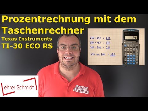 Percentage calculations with the TI-30 calculator - Texas Instruments | Lehrerschmidt