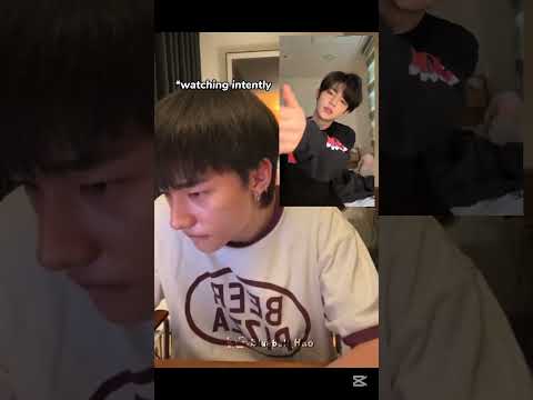 Hyunjin sees zb1 Zhang hao's trending challenge📞🔥 #zhanghao#zb1#and2ble#hyunjin#skz#kpop#viral#fyp