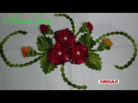 Arranjo de crochê para aplicações com Maria José