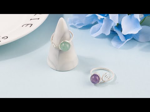 DIY Spiral Wire Gemstone Rings | Kissitty Jewelry
