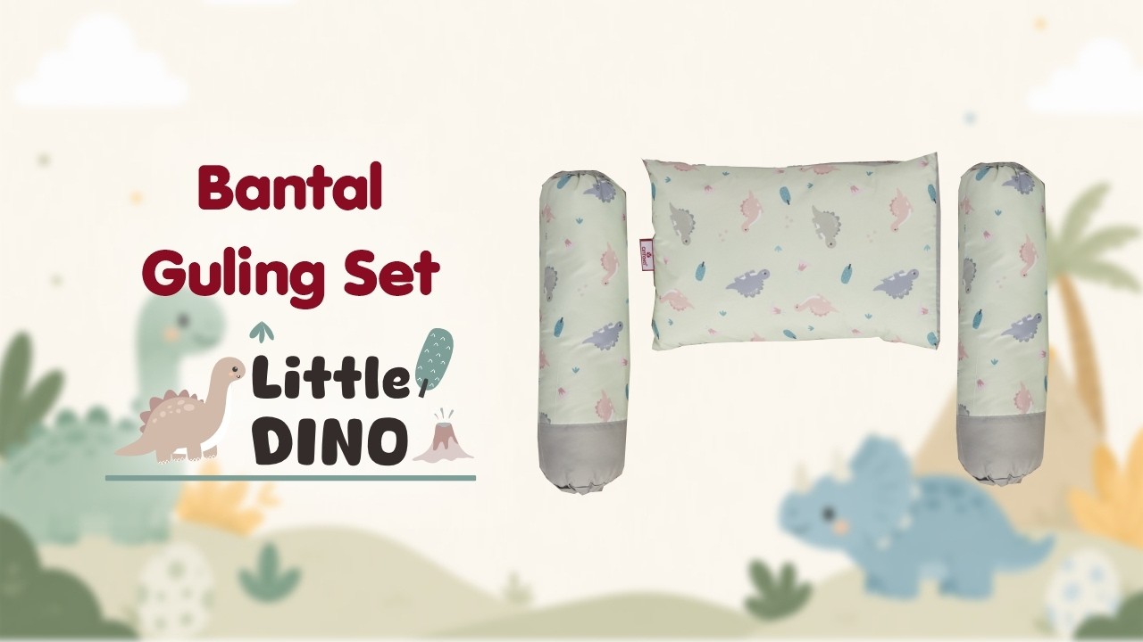 Bantal Guling Set Little Dino Series