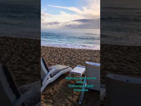 Morning walk on the beach #hiltonresortbali #nusadua #indahnuriadotcom