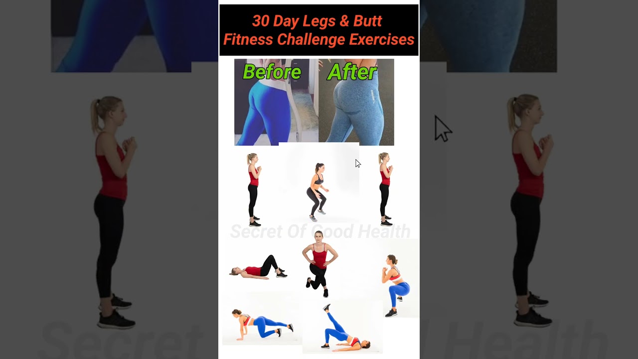 30 Days Legs and Butt fitness challenge 😱 | Get a Round Booty | Grow A Booty Challenge | #fitness