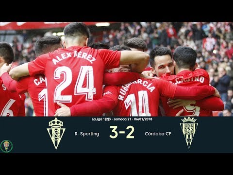 Sporting de Gijón 3-2 Córdoba | Todos los goles | Liga 1,2,3 2017/18