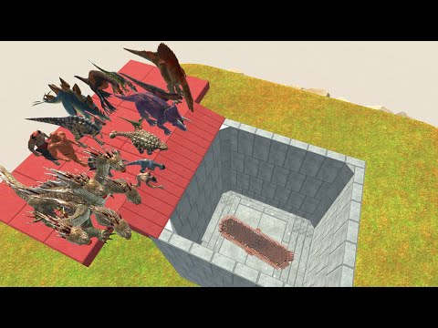 ALL Unit Falling into Rotator Bone Spike - Animal Revolt Battle Simulator