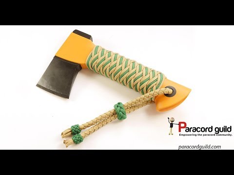 Paracord axe handle wrap- 3 bight turk's head