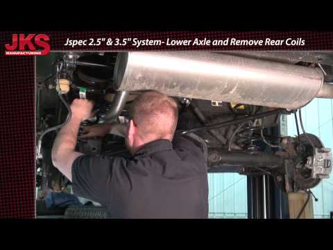 JKS Jspec Suspension Install - JK Rear Coil Spring Removal