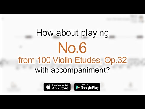 Play with accompaniment : No.6 from 100 Violin Etudes, Op.32 | H.Sitt
