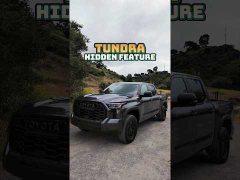 Toyota thought of EVERYTHING with the TUNDRA! Convenient features;