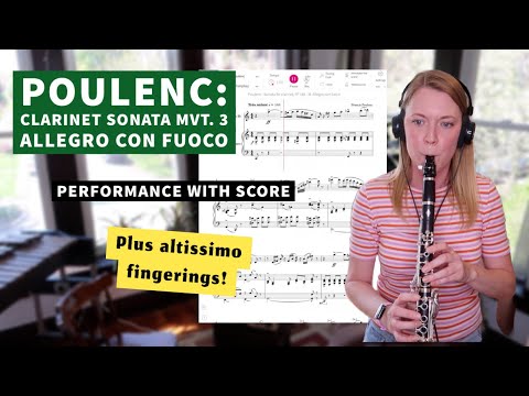 Poulenc Clarinet Sonata Mvt. 3 | Altissimo Fingerings & Other Tips | Follow Along Score