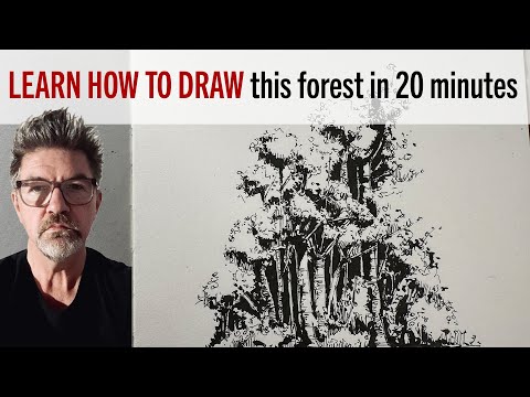 How you can draw this part of a forest in about 20 minutes.
