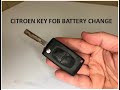 Citroen C2 C3 C4 C5 Berlingo Dispatch Key Fob Battery Replacement