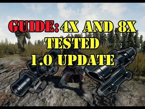 Guide: Where to aim with the 4x and 8x scope PUBG 1.0 Patch