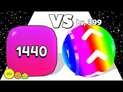 PUFF UP /vs LEVEL UP BALLS ∞ ASMR Gameplay Android iOS • Number Ball Merge Math Games