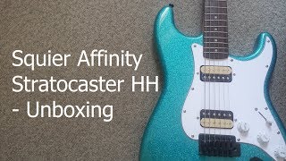 Video thumbnail for Unboxing a Squier Affinity Stratocaster HH in candy blue sparkle and first thoughts by Guitar Lover