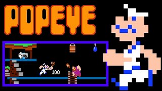 Popeye (Famicom, 1983 / NES, 1986) – Multi‑Loop Session Single Player Score Run 🥫❤️🎶
