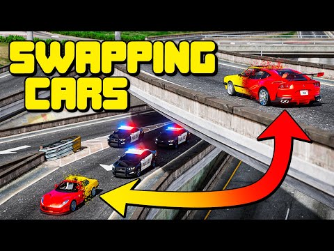 Swapping Places During Police Chase To Steal Cars In GTA 5 RP
