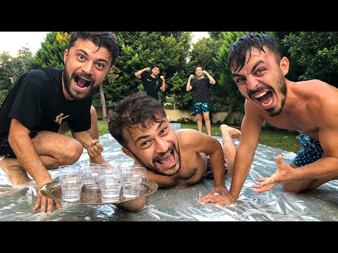 WAITER COMPETITION ON A SLIPPY FLOOR!!